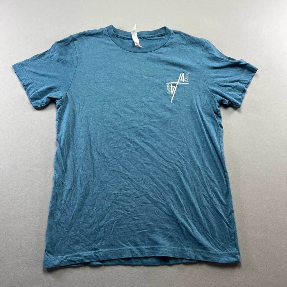 Bella + Canvas Forty Forty Challenge 2024 T Shirt Women Medium Teal Blue Graphic